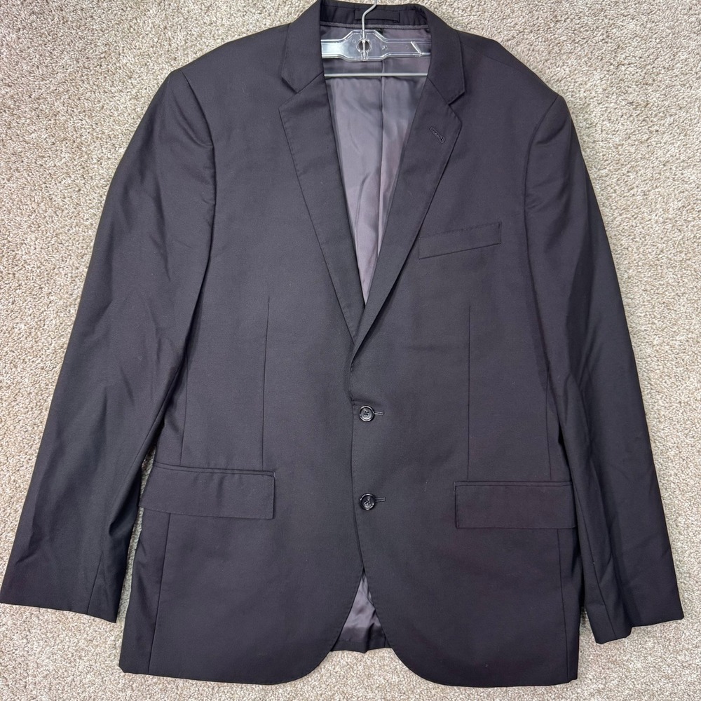 J.Crew Wool Suit Jacket Mens 42R Ludlow Black Loro Piana Super 120s EUC